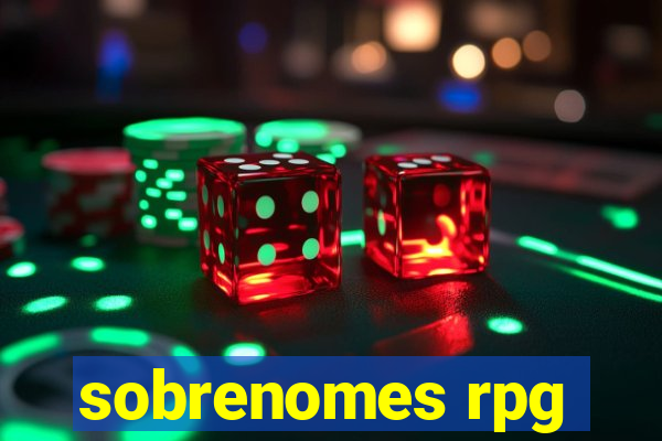 sobrenomes rpg